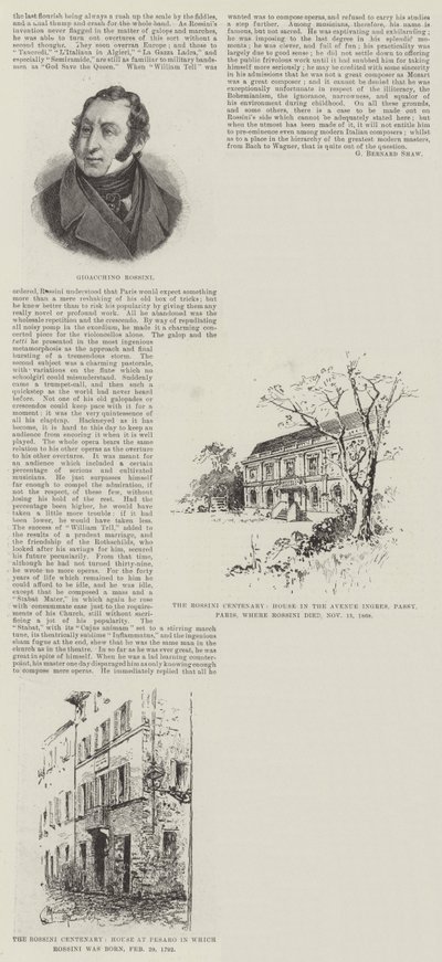 ロッシーニ百周年 作： Herbert Railton